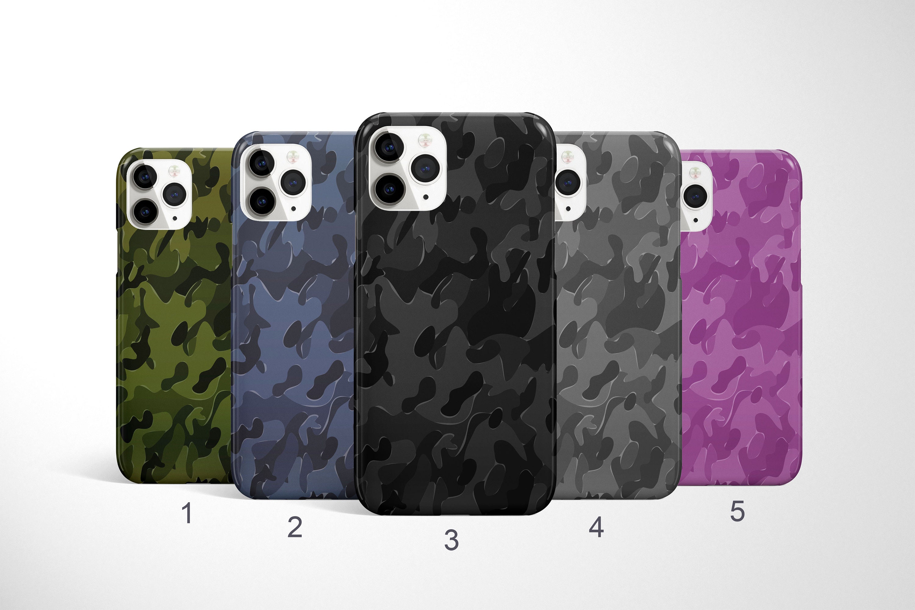 Camo Phone Case Army Camouflage Cover For iPhone 16, 15, 14 Pro Max, Military Samsung Galaxy Note 20 Ultra, S25, S24, S23, Google Pixel Case