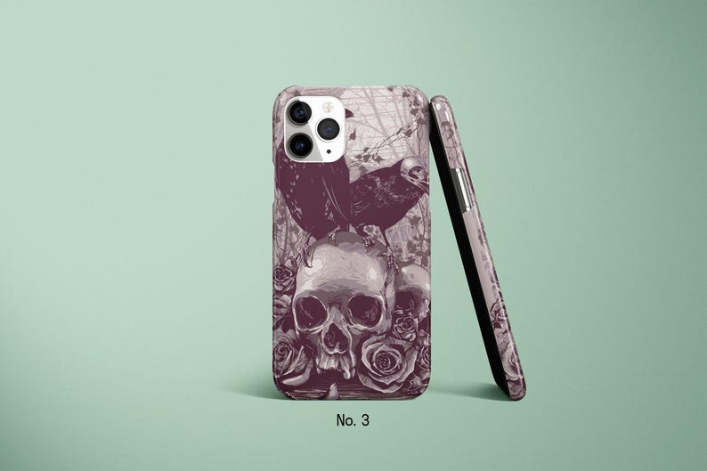 Skull Phone Case, Aesthetic iPhone 17, 16, 15, 14 Pro Case, Skeleton Samsung Galaxy S25, S24, S23 Fe Case, Gothic, Scary Google Pixel Cover image 4