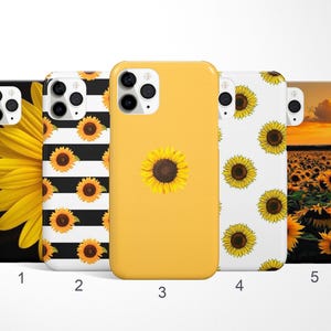 Funda de girasol para iPhone 17, 16, 15, 14 Pro Max, Samsung Galaxy S25, S24 FE, funda floral para Google Pixel, funda de primavera imagen 1