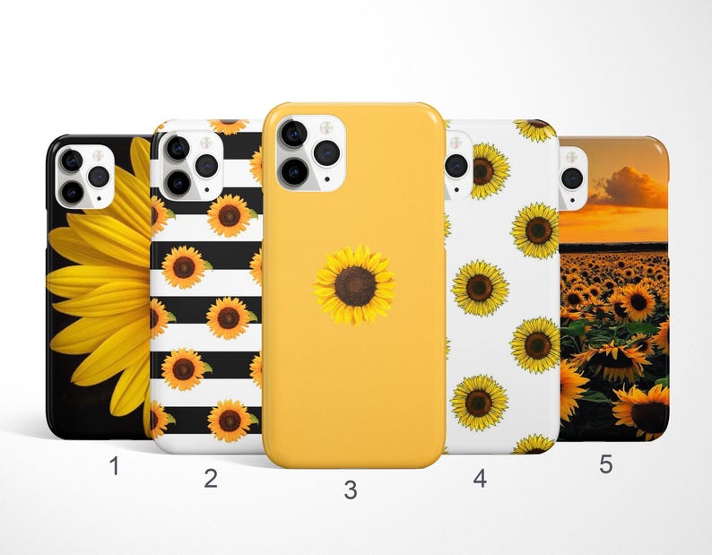 Funda de girasol para iPhone 17, 16, 15, 14 Pro Max, Samsung Galaxy S25, S24 FE, funda floral para Google Pixel, funda de primavera imagen 1