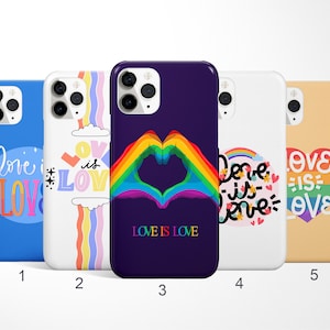 LGBTQ Phone Case, Pride Phone Case for iPhone 16, 15, 14, 13 Love Phone Case for Samsung Galaxy Note 20, S25, Rainbow Google Pixel 9 Cover