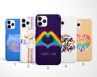 LGBTQ Phone Case, Pride Phone Case for iPhone 15, 14, 13, 12, Love Phone Case for Samsung Galaxy Note 20, S24, Rainbow Google Pixel 8 Cover
