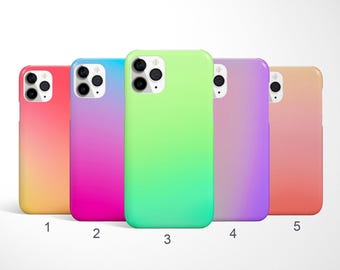 Ombre Phone Case Cute Phone Cover, Gradient iPhone 17, 16 Pro Max Case, Neon Samsung Galaxy S25 Ultra, S24 FE Case, Bright Google Pixel Case