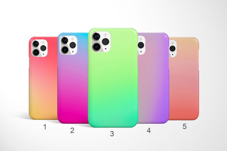 Funda ombré para iPhone 17, 16 Pro Max, funda neón para Samsung Galaxy S25 Ultra, S24 FE, funda brillante para Google Pixel imagen 1