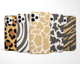 Custodia per telefono con stampa animalier, custodia per Samsung S25 con giraffa, custodia per iPhone 17, 16, 15 con leopardo, custodia per Galaxy S24, S23 con zebra, cover per Google Pixel con mucca, custodia per tigre