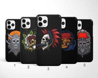Custodia per telefono con teschio, custodia per telefono con scheletro, iPhone 17Air, 16e, 15Plus, 14 Pro Max, custodia per Samsung Galaxy S25 Ultra, S24, S23 FE, custodia per Google Pixel