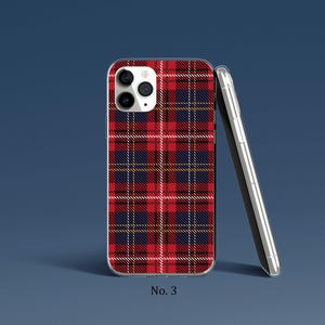 Geruit telefoonhoesje, telefoonhoesje tartan stof, iPhone 17, 16, 15, 14 Pro Max, trendy Google Pixel-hoesje, Samsung Galaxy S25 Ultra, S24, S23-hoesje afbeelding 4
