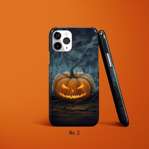 ハロウィンスマホケース、ジャック・オー・ランタン柄iPhone 17/16 Pro Maxケース、パンプキン柄Samsung S25ケース、スプーキー柄Galaxy S24 Ultraカバー、Google Pixelケース 画像 3
