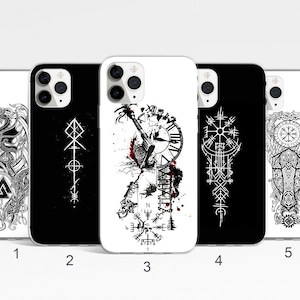 Symbol Phone Case, Nordic Runes Phone Cover, Viking iPhone 16, 15, 14 Pro Max, Tattoo Samsung Note 20 Ultra, S25, S24, S23 FE, Google Pixel