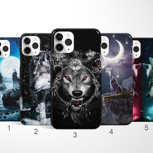 Wolf Phone Case, Animal iPhone Case for iPhone 16, 15, 14 Pro Max, Samsung Galaxy Note 20, S25, S24, S23, S23FE, Google Pixel 8, 9 Pro Cover
