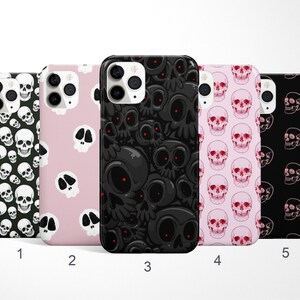 Skull Phone Case, Halloween iPhone 17, 16, 15 Pro Max Case, Skeleton Samsung S25 Case, Spooky Galaxy S24 Cover, Scary Google Pixel 10 Case image 1