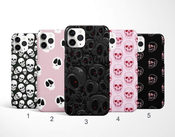 Skull Phone Case, Halloween iPhone 17, 16, 15 Pro Max Case, Skeleton Samsung S25 Case, Spooky Galaxy S24 Cover, Scary Google Pixel 10 Case