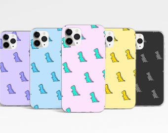 Custodia per telefono con dinosauro carino, custodia per telefono con dinosauro T-Rex per iPhone 17, 16, 15 Pro Max, Samsung Galaxy S25, S24, S23 Fe, custodia kawaii per Google Pixel 10