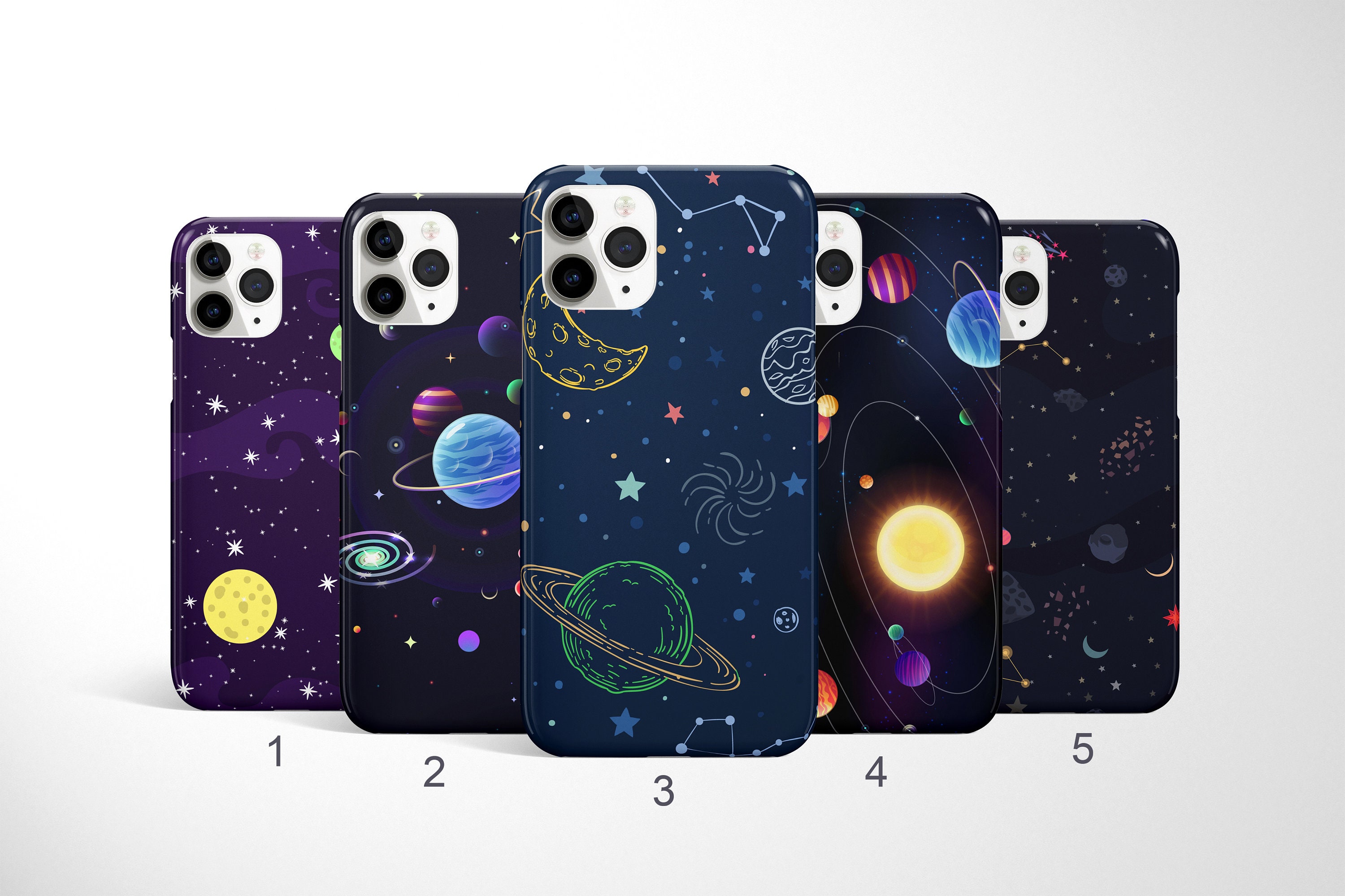 Space Phone Case, Solar System Phone Case for iPhone 16, 15, 14 Plus, 13 Pro Max, Samsung Galaxy S25, S22, S23, Note 20, Google Pixel 9 Case
