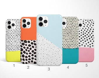 Telefoonhoesje met stippen, abstracte telefooncover, iPhone 17, 16, 15 Pro Max, Samsung Galaxy S25, S24, gevlekt Google Pixel-hoesje, moderne telefoonhoes