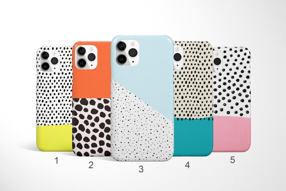 Polka Dot Phone Case, Abstract Phone Cover, iPhone 17, 16, 15 Pro Max, Samsung Galaxy S25, S24, Spotted Google Pixel Case, Modern Phone Case