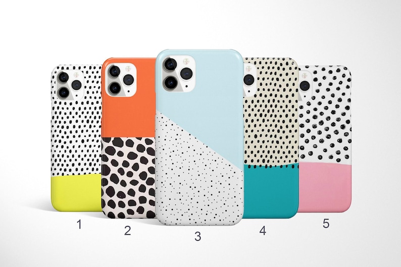 Polka Dot Phone Case, Abstract Phone Cover, iPhone 17, 16, 15 Pro Max, Samsung Galaxy S25, S24, Spotted Google Pixel Case, Modern Phone Case image 1
