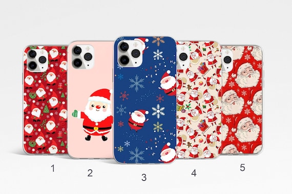 Santa Phone Case, Christmas Phone Cover for iPhone 17, 16 Pro Max, Samsung Galaxy S25 Ultra, S24, Xmas Google Pixel Case, Festive Phone Case