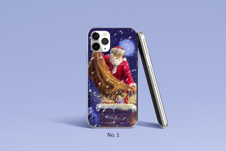 Santa Phone Case Xmas Phone Cover, iPhone 17, 16, 15, 14 Pro Max, Samsung Galaxy S25, S24 Case, Xmas Google Pixel Case, Festive Phone Case image 2
