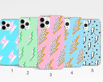 Lightning Bolt Phone Case Retro Phone Case, iPhone 17, 16, 15, 14 Pro Max, Samsung Galaxy  S25Plus, S24FE Case, Aesthetic Google Pixel Cover