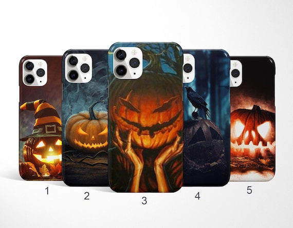 Halloween Phone Case, Jack o Lantern iPhone 17, 16 Pro Max Case, Pumpkin Samsung S25 Case, Spooky Galaxy S24 Ultra Cover, Google Pixel Case