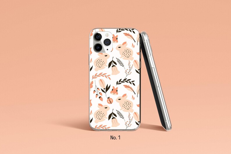 Bunny Phone Case Rabbit Phone Case, iPhone 17, 16, 15, 14 Pro, Easter Samsung Galaxy S25 Ultra, S24 Plus, S23 Case, Spring Google Pixel Case image 2
