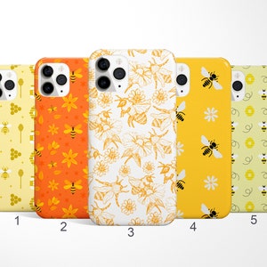 Bee Phone Case Bumblebee Phone Case, Spring Phone Case for iPhone 16, 15, 14 Pro Max, Samsung Galaxy S25, S24, S23, Honey Google Pixel 9 Pro