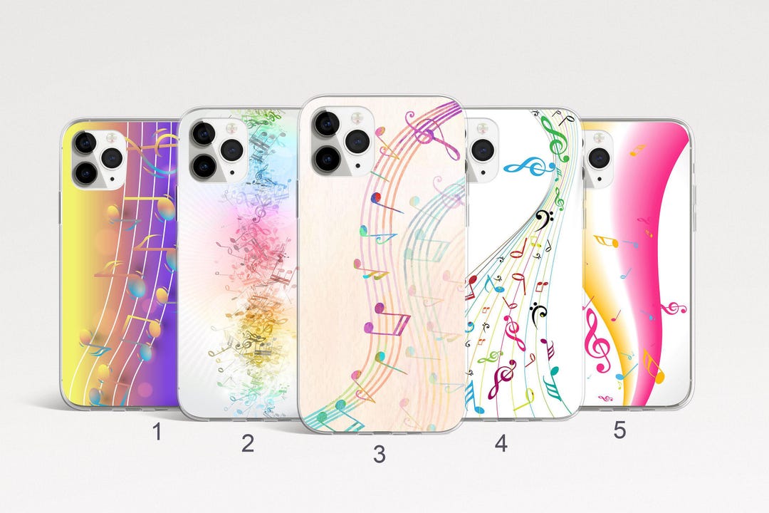 Phone Back Cover Notes Music Notes Phone Case Musician Phone Case, Musical Phone Cover ...