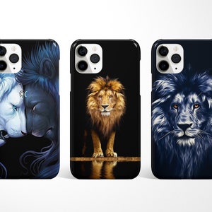 Lion Phone Case, Animal Phone Case for iPhone 16, 15, 14 Pro Max, Samsung Galaxy Note 20, S25, S24, S23 FE, Safari Google Pixel 9 Pro Cover