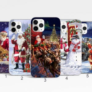 Santa Phone Case Xmas Phone Cover, iPhone 17, 16, 15, 14 Pro Max, Samsung Galaxy S25, S24 Case, Xmas Google Pixel Case, Festive Phone Case image 1