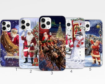Santa Phone Case Xmas Phone Cover, iPhone 17, 16, 15, 14 Pro Max, Samsung Galaxy S25, S24 Case, Xmas Google Pixel Case, Festive Phone Case