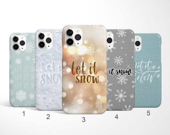 Snow Phone Case, Winter Phone Cover for iPhone 17, 16, 15 Pro Max, Samsung Galaxy S25, S24 FE, Xmas Google Pixel Case, Christmas Phone Case