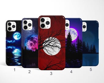 Full Moon Phone Case, Luna Phone Cover, iPhone 17, 16, 15, 14 Pro Max, Samsung Galaxy S25 Ultra, S24 Plus, S23, Aesthetic Google Pixel Case