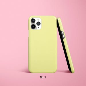 Pastel Phone Case, Solid Color Case, Block Coloured Covers for iPhone 17, 16, 15 Pro Max, Samsung Galaxy S25 Ultra, S24FE, Google Pixel Case image 2