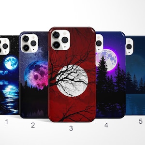 Full Moon Phone Case, Luna Phone Cover for iPhone 16, 15, 14, 13 Pro Max, Samsung Galaxy Note 20, S25, S24, S23, Aesthetic Google Pixel Case
