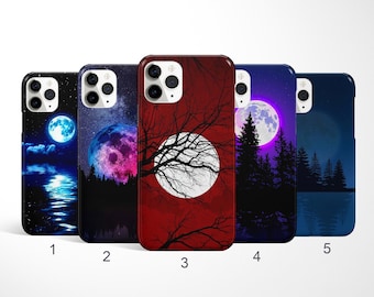Full Moon Phone Case, Luna Phone Cover for iPhone 16, 15, 14, 13 Pro Max, Samsung Galaxy Note 20, S25, S24, S23, Aesthetic Google Pixel Case