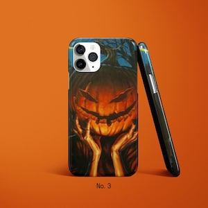 ハロウィンスマホケース、ジャック・オー・ランタン柄iPhone 17/16 Pro Maxケース、パンプキン柄Samsung S25ケース、スプーキー柄Galaxy S24 Ultraカバー、Google Pixelケース 画像 4