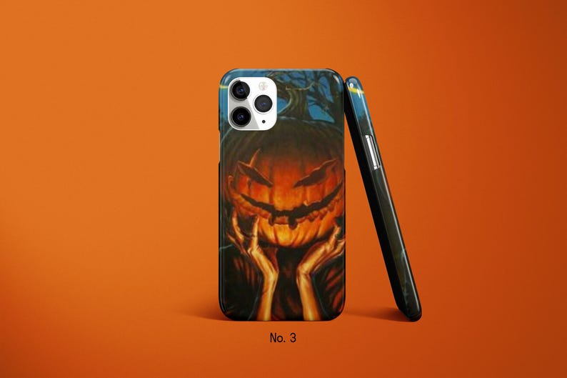 ハロウィンスマホケース、ジャック・オー・ランタン柄iPhone 17/16 Pro Maxケース、パンプキン柄Samsung S25ケース、スプーキー柄Galaxy S24 Ultraカバー、Google Pixelケース 画像 4
