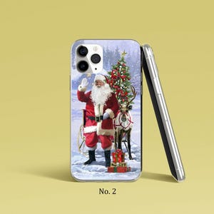 Santa Phone Case Xmas Phone Cover, iPhone 17, 16, 15, 14 Pro Max, Samsung Galaxy S25, S24 Case, Xmas Google Pixel Case, Festive Phone Case image 3