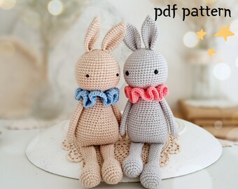 Crochet bunny pattern, amigurumi crochet pattern, crochet stuffed animals, amigurumi bunny