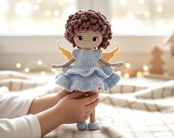 crochet angel dress pattern Angel Gloria Fashion Doll Crochet Pattern Leaflet