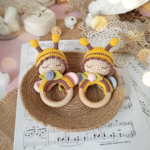 Crochet Baby Rattle Patern, Bee Crochet Patern, Crochet Rattle Bee ...
