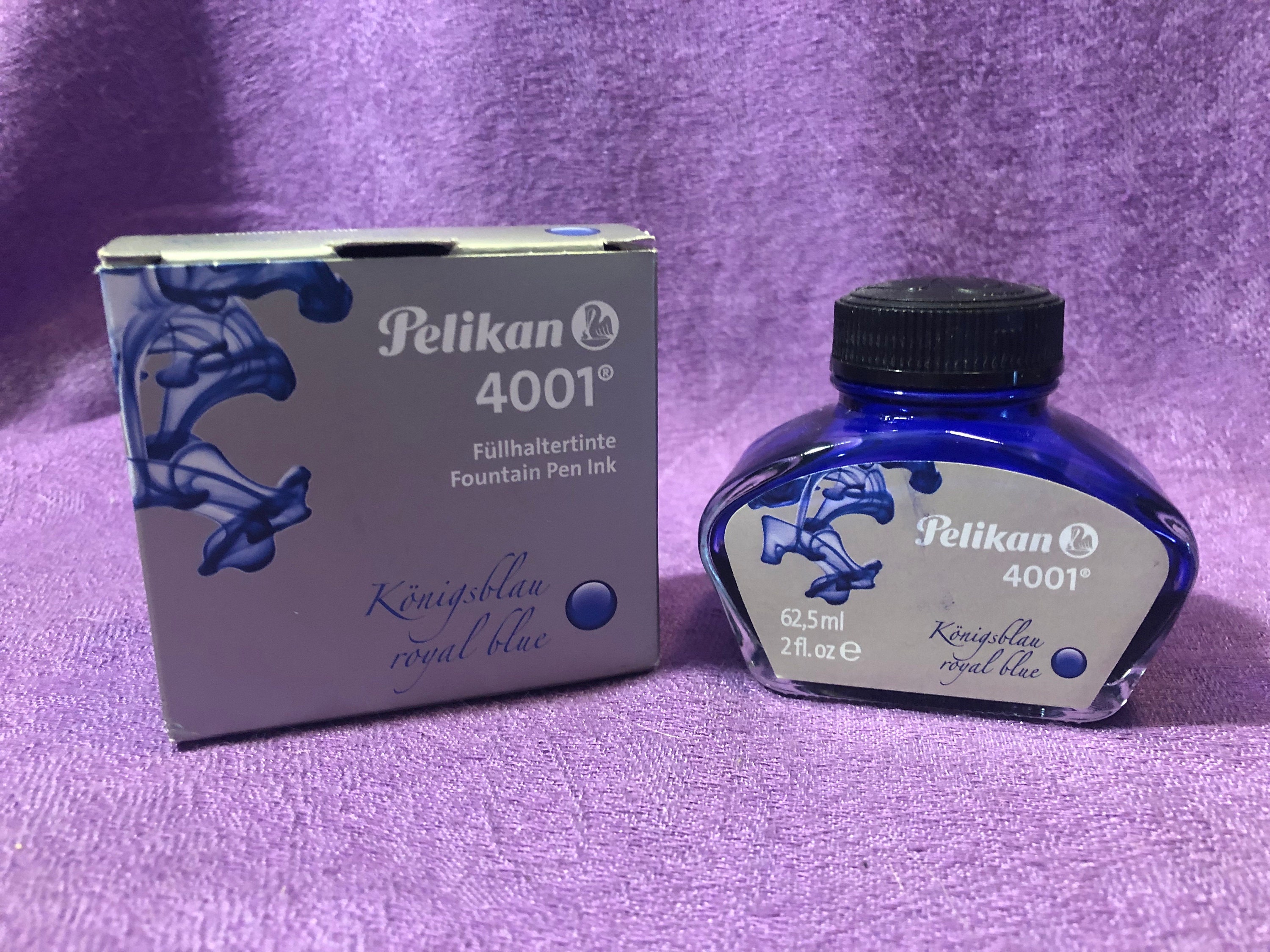 Pelikan 4001 Fountain Pen Ink, Partial Bottle of Royal Blue Ink, 2 Ounce  Bottle, Made in Germany 