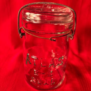 Atlas Mason Jar, E-Z Siegel, 1900-1950, 16 Unze oder 1 Pint,