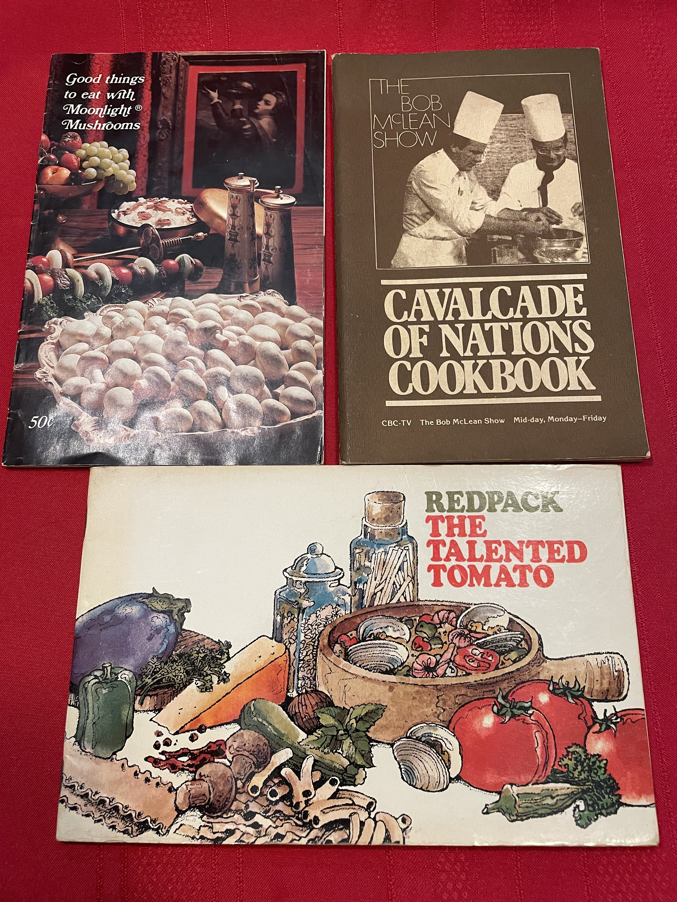 Folletos de libros de cocina vintage, años 70, folletos de recetas