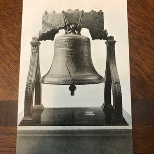Cartão postal de Liberty Bell, não utilizado, brilhos de arte Zenith! Dividido de volta, 1907-1915