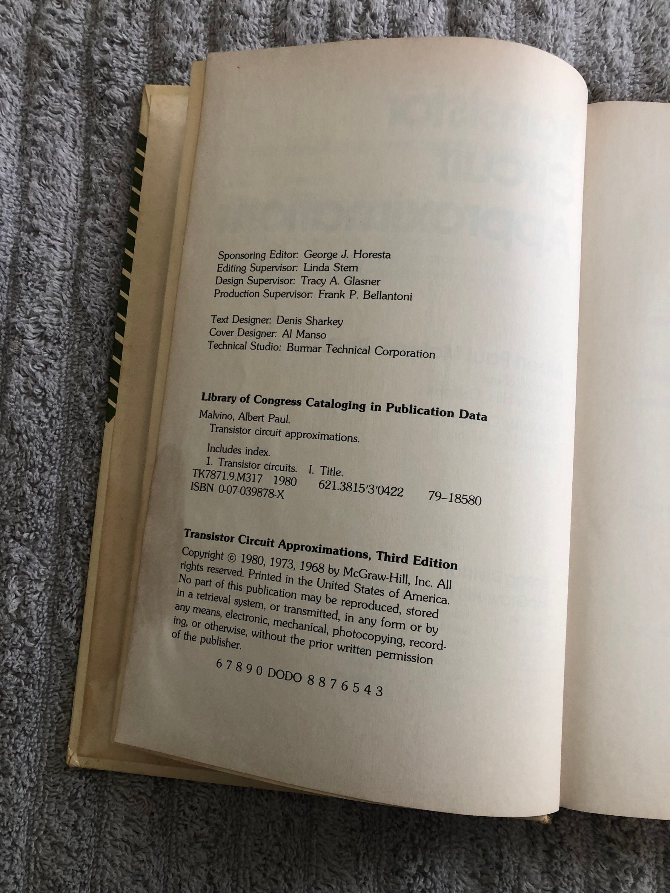 Transistor Circuit Approximations 3rd Edition Malvino Hardcover 1980 Etsy