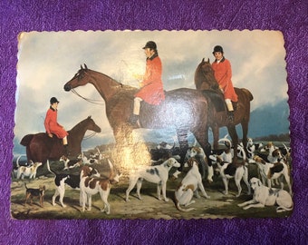 La postal de Old Surrey & Burstow Foxhound, vintage, 74713-D, sin usar
