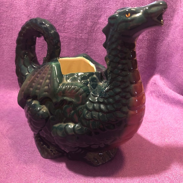 Dragon Teapot, Clay Art, Enchantment Series, 1990, San Fransico, Made in the Philippines