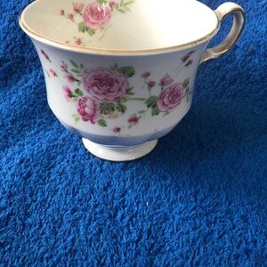 Teacup, Pink Rose, Fine Bone China, AVON, 1974, made in England,